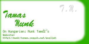 tamas munk business card